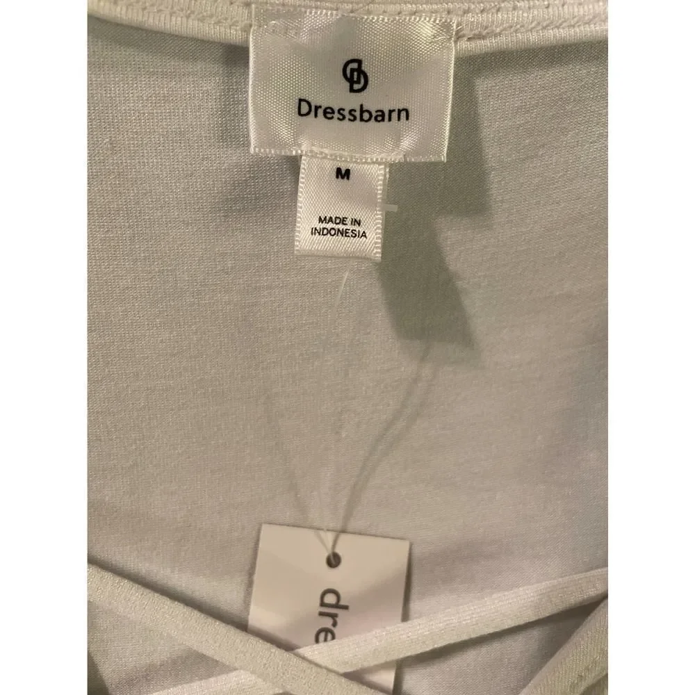 Dressbarn | Sleeveless white top with ruching details size medium NWT - Picture 4 of 6